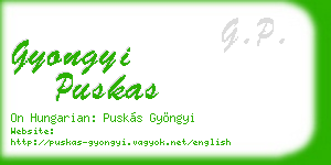 gyongyi puskas business card